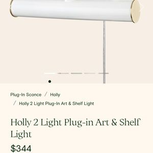 Mitzi Holly 2 plug in art/library/bedroom wall sconces still in box